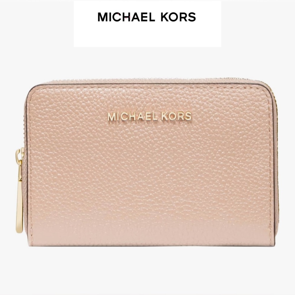 MICHAEL KORS JET SET SMALL ZIP AROUND CARD CASE